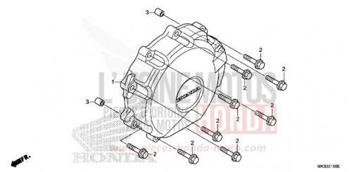 COUVERCLE DE GENERATEUR C.A. (CBR1000RR-EXCEPT 2MA/S) CBR1000SF de 2015